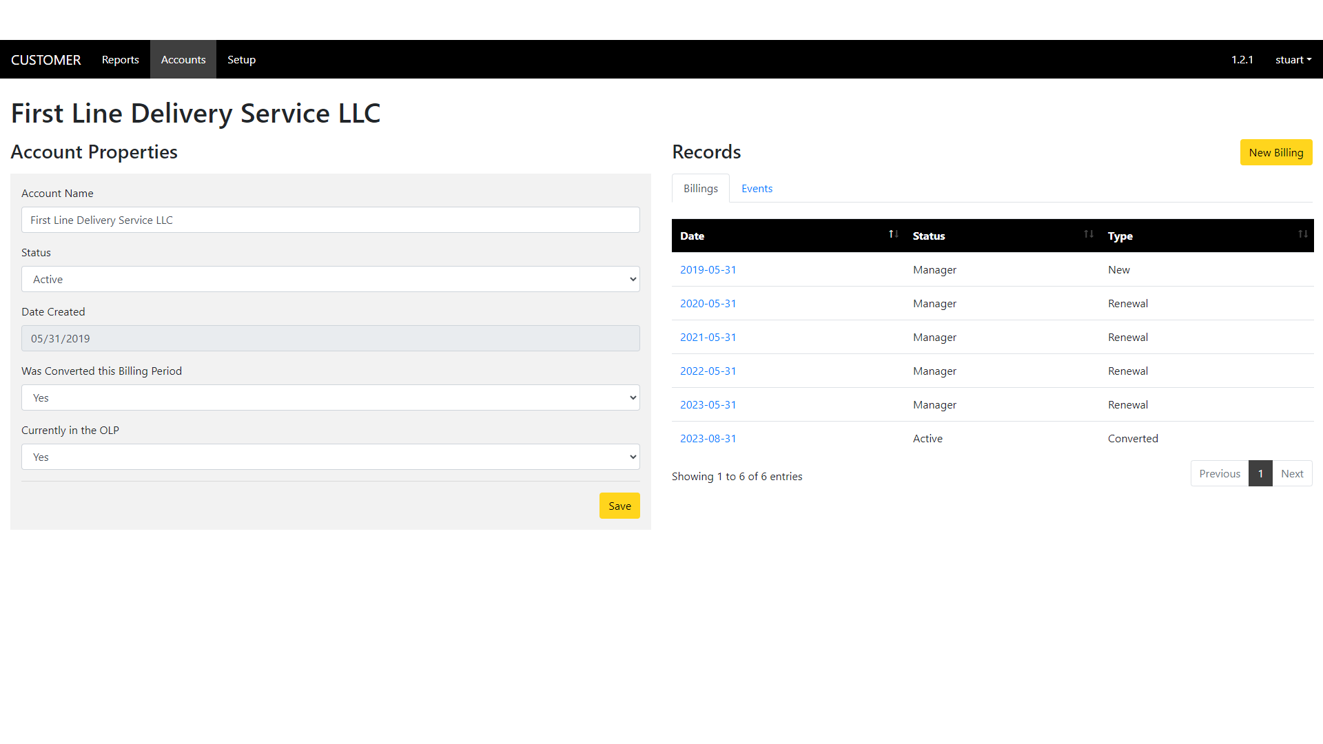 account data