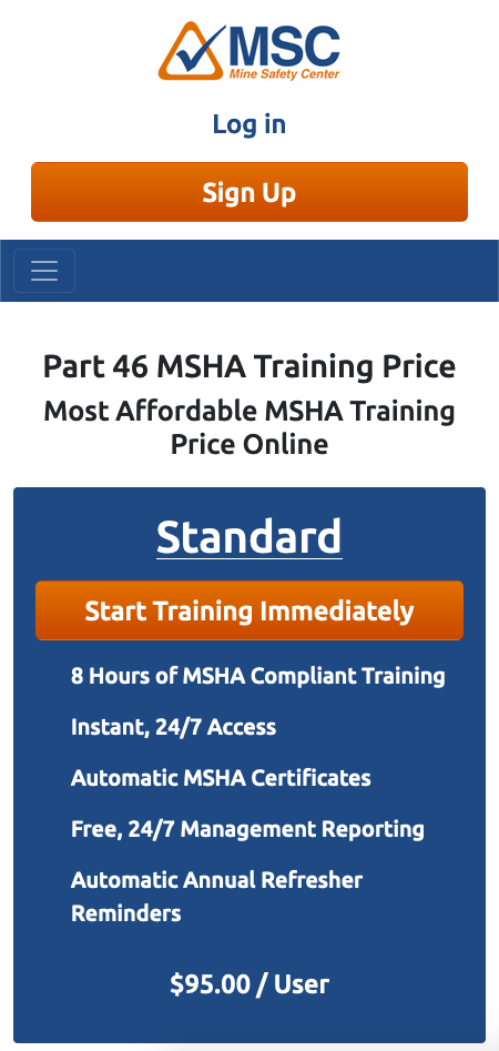 pricing page phone
