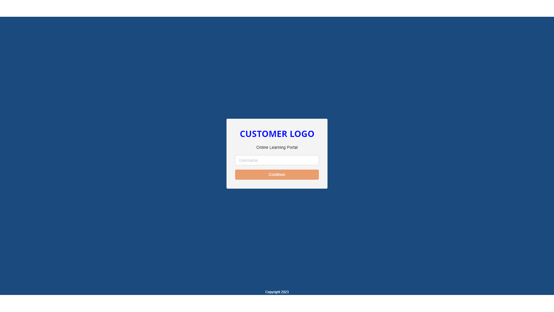 redesigned login page